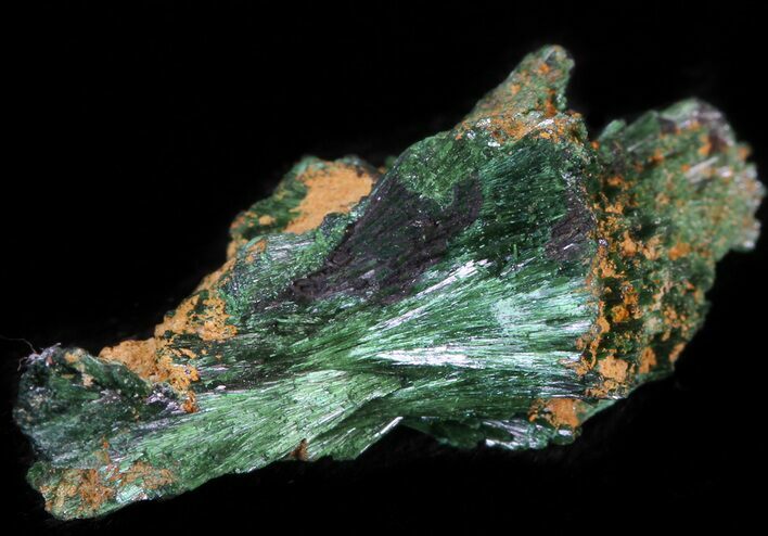 Silky, Fibrous Malachite Crystals - Morocco #42012